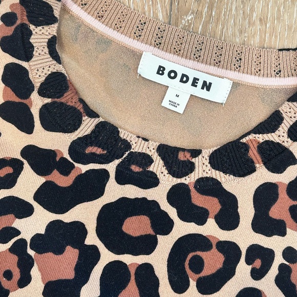 Boden Black and Brown Animal Print Top - Picture 5 of 5